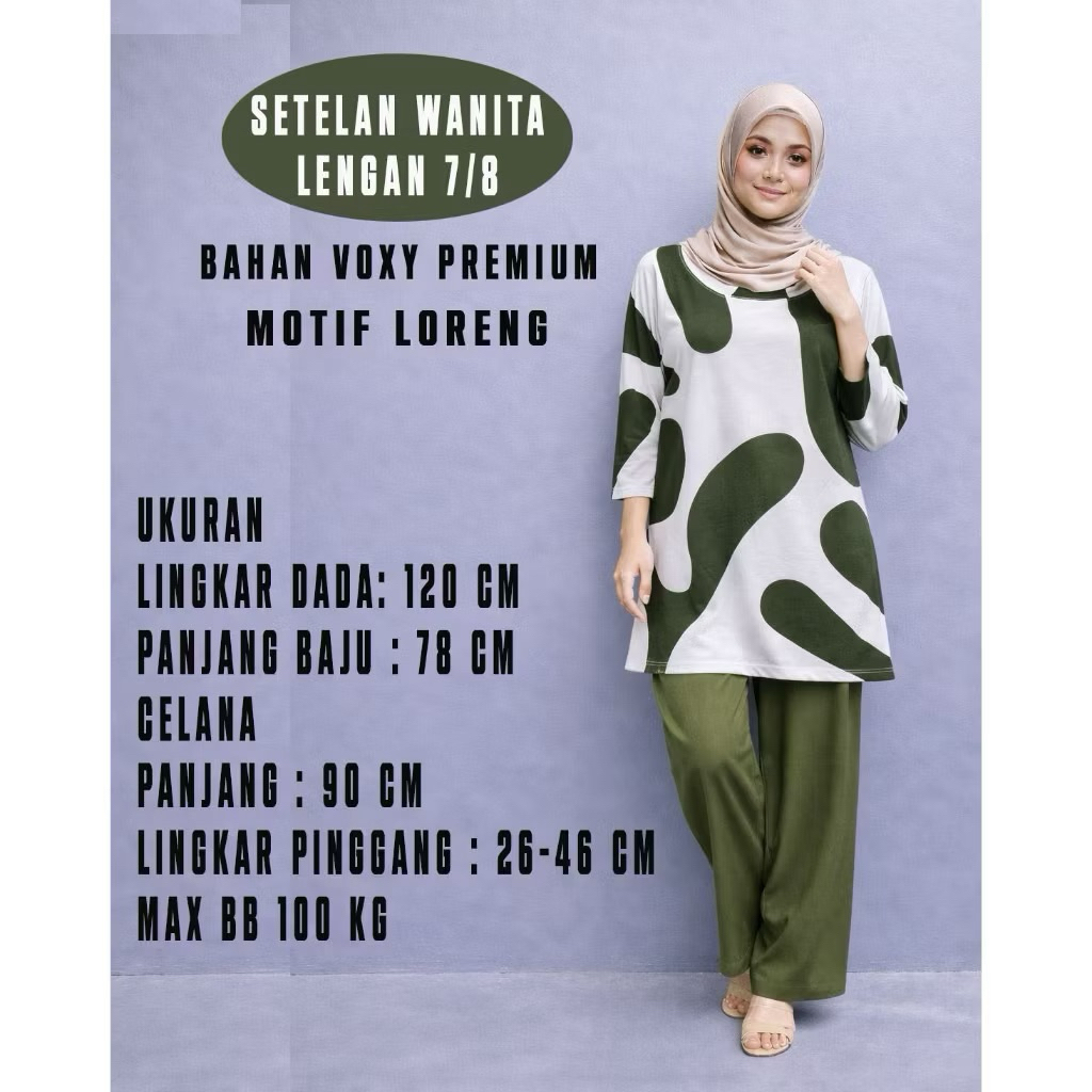 Setelan Baju Wanita Dewasa Jumbo LD 120-130 | One Set Jumbo