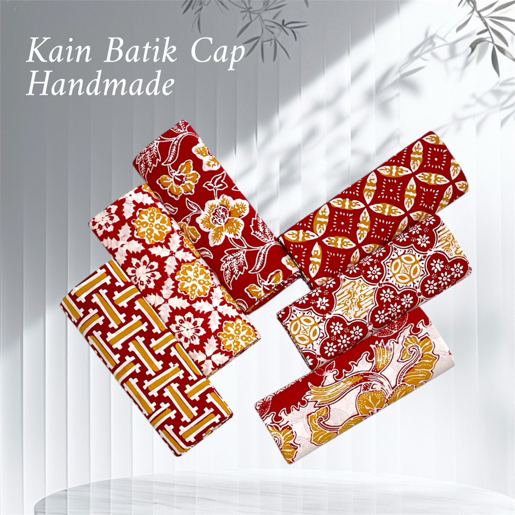 Kain Batik Cap 2 Warna Merah Batik Pekalongan