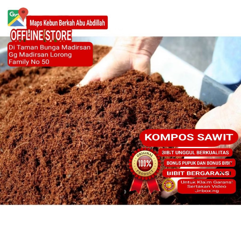 Pupuk Kompos Sawit Murni Penyubur Aneka Tanaman