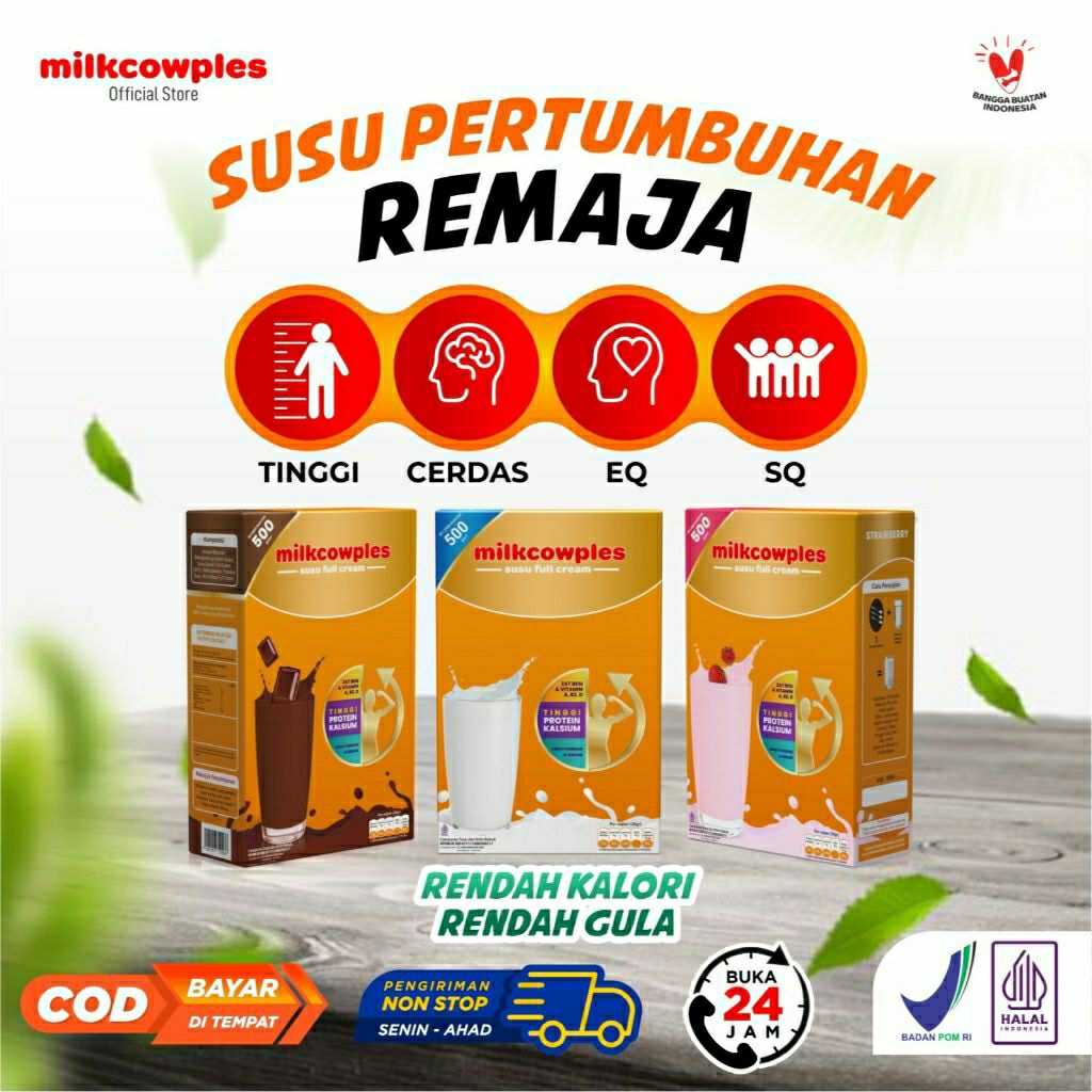 [BONUS GRATIS] MILKCOWPLES Susu Penggemuk dan Peninggi Badan Anak dan Remaja 500 gram