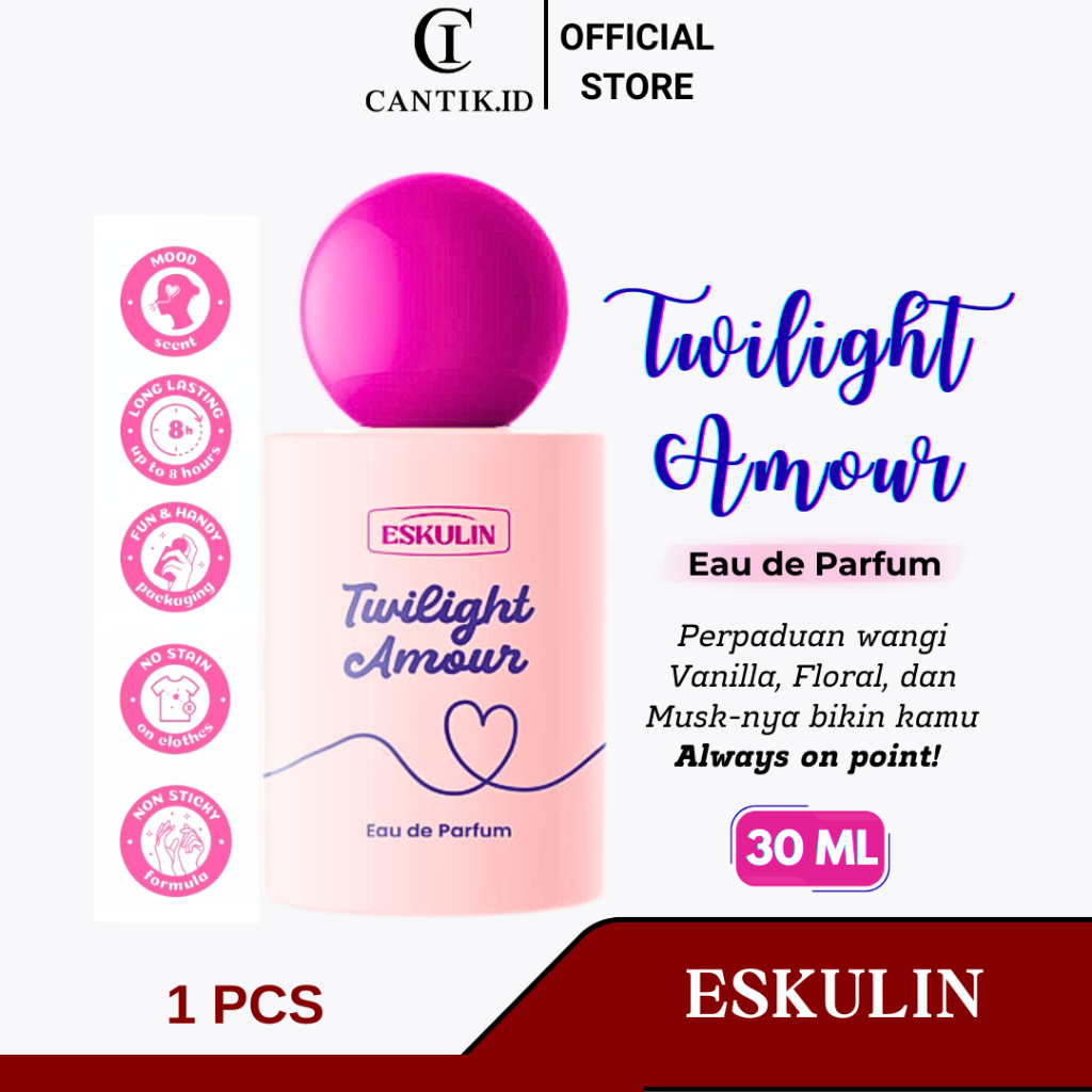 ESKULIN TWILIGHT AMOUR EAU DE PARFUM  30ml | Parfum tahan Lama Twilight Amour