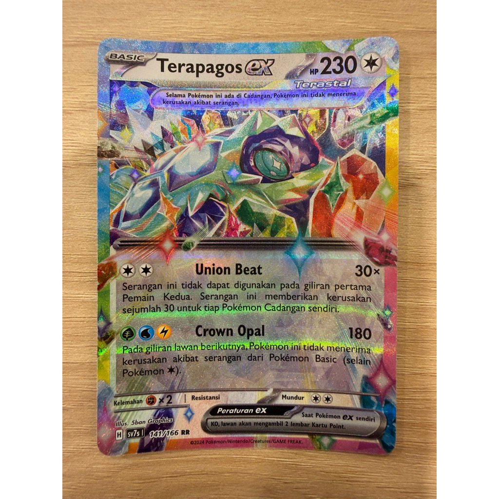 Pokemon TCG TERAPAGOS EX RR indonesia