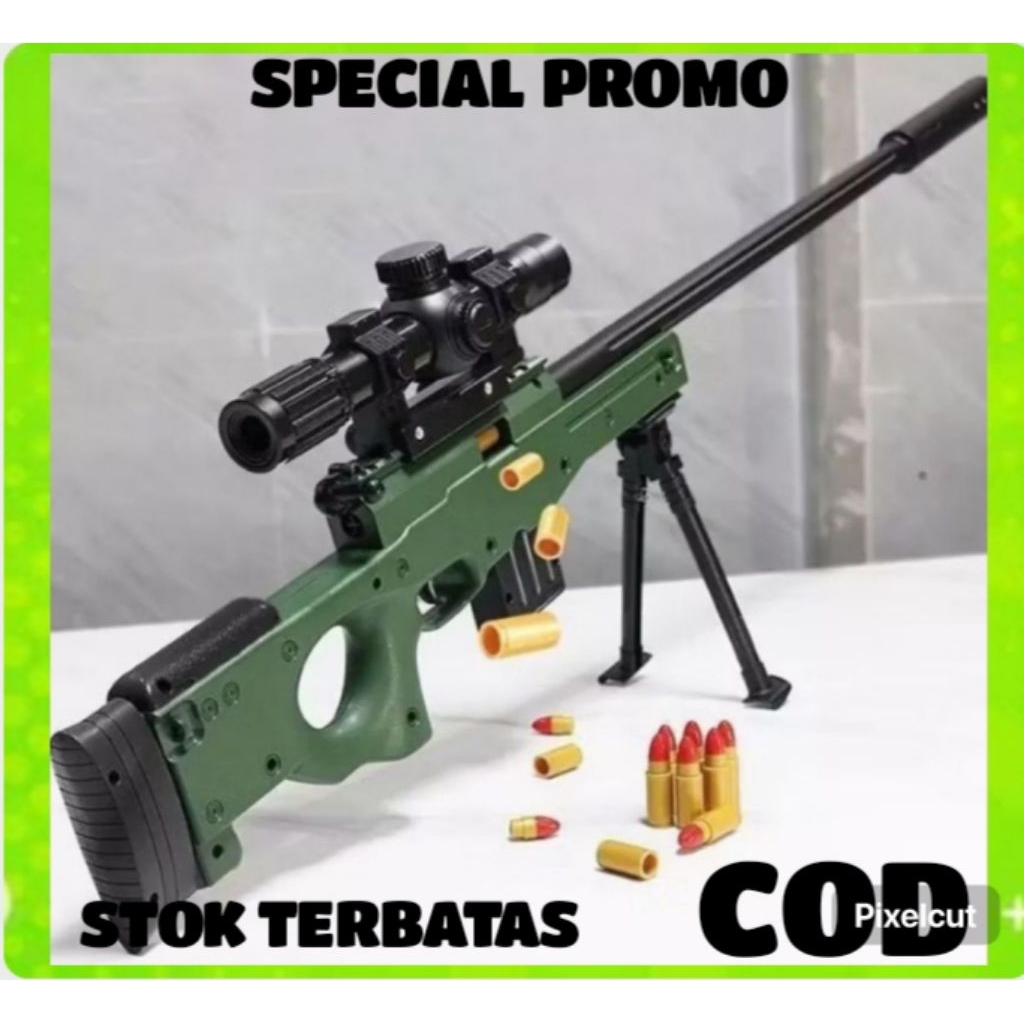 Mainan Anak GUN SHELL THROWING Mainan Tembakan Soft Bullet Tembakan Anak Laki Laki//MAINAN PISTOL PI