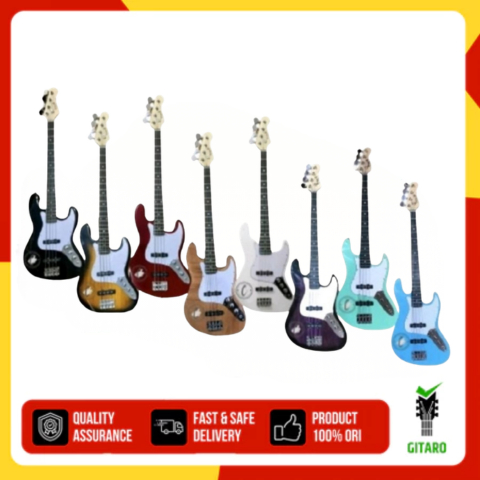 Gitar Guitar Bass Stinger SJB 580 SJB580 Gitar Bass Maple Wood Murah