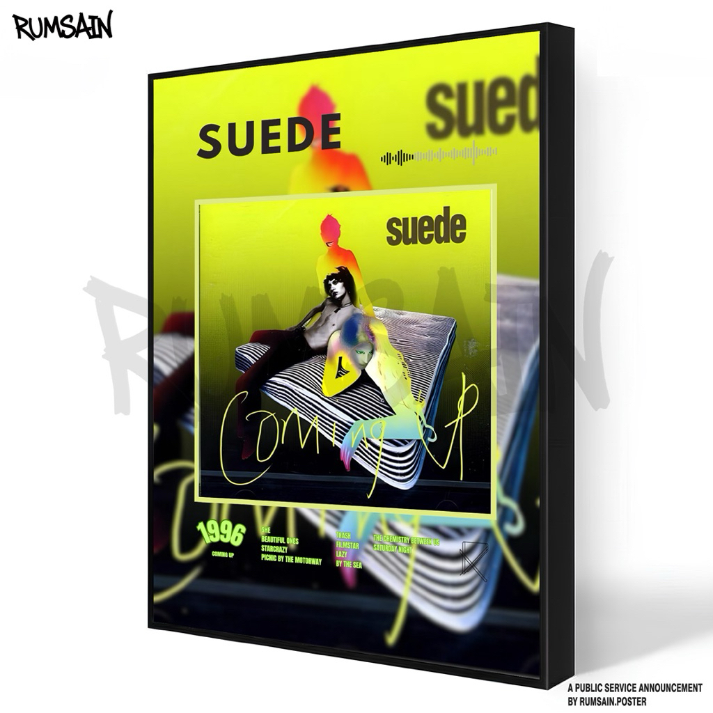 Rumsain poster - SUEDE - home decor - Bingkai minimalis - poster dinding - dekorasi dinding - dindin