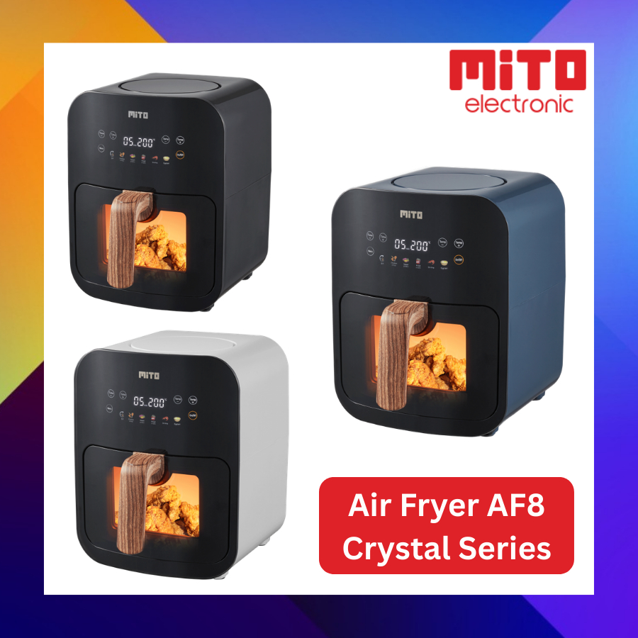 MITO Air Fryer AF8 Crystal Series Transparan Transparent 4 Liter AF 8 low watt