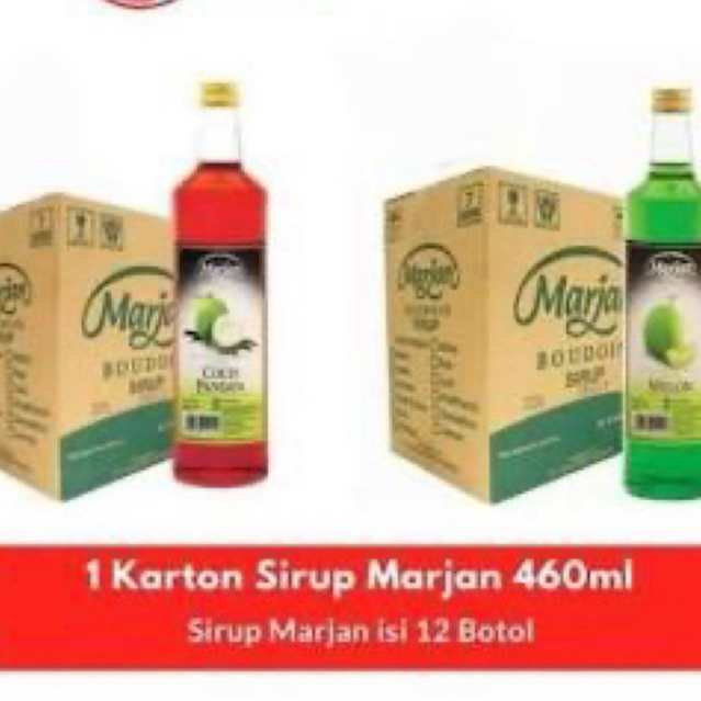 Sirup Marjan 1 DUS isi 12 x 460ml Tanpa Pemanis Buatant