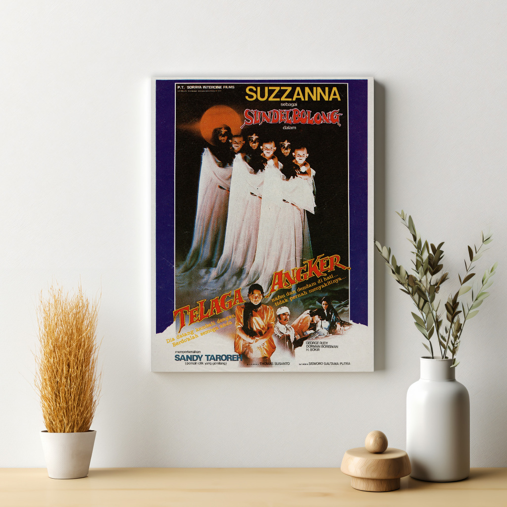 Poster Suzzanna Telaga Angker 1984 Film Jadul Dekorasi Retro Hiasan Dinding
