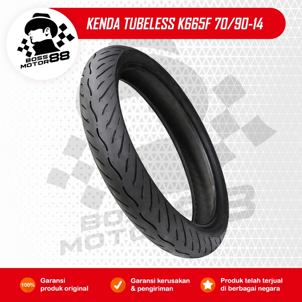 Kenda Ban Tubeless Tubles K665 70/90-14 Ban Depan Motor Mio Beat Vario Fino Original