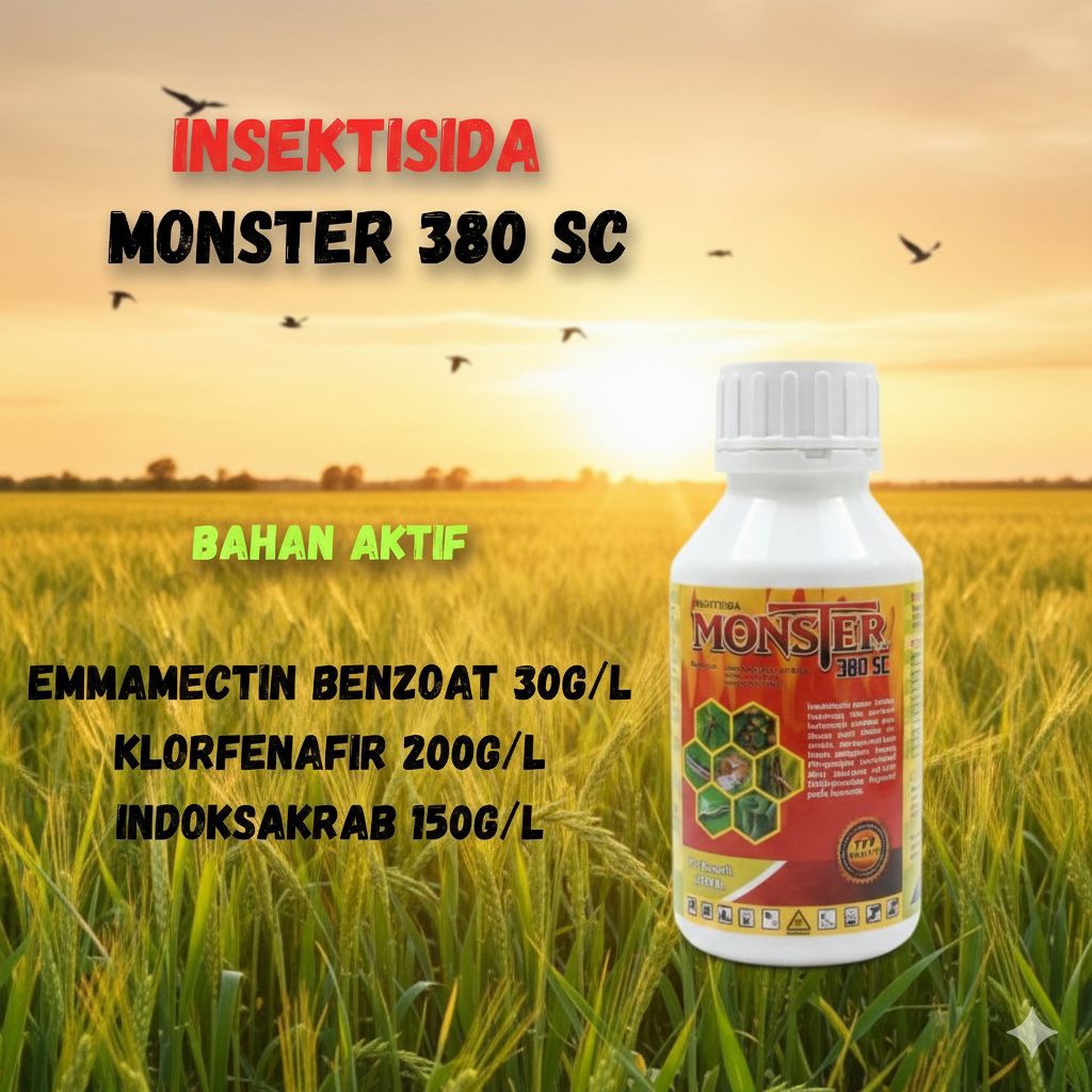 insektisida monster 380sc 1liter/500ml, racun hama tanaman, obat hama, obat sawah, pestisida, petani