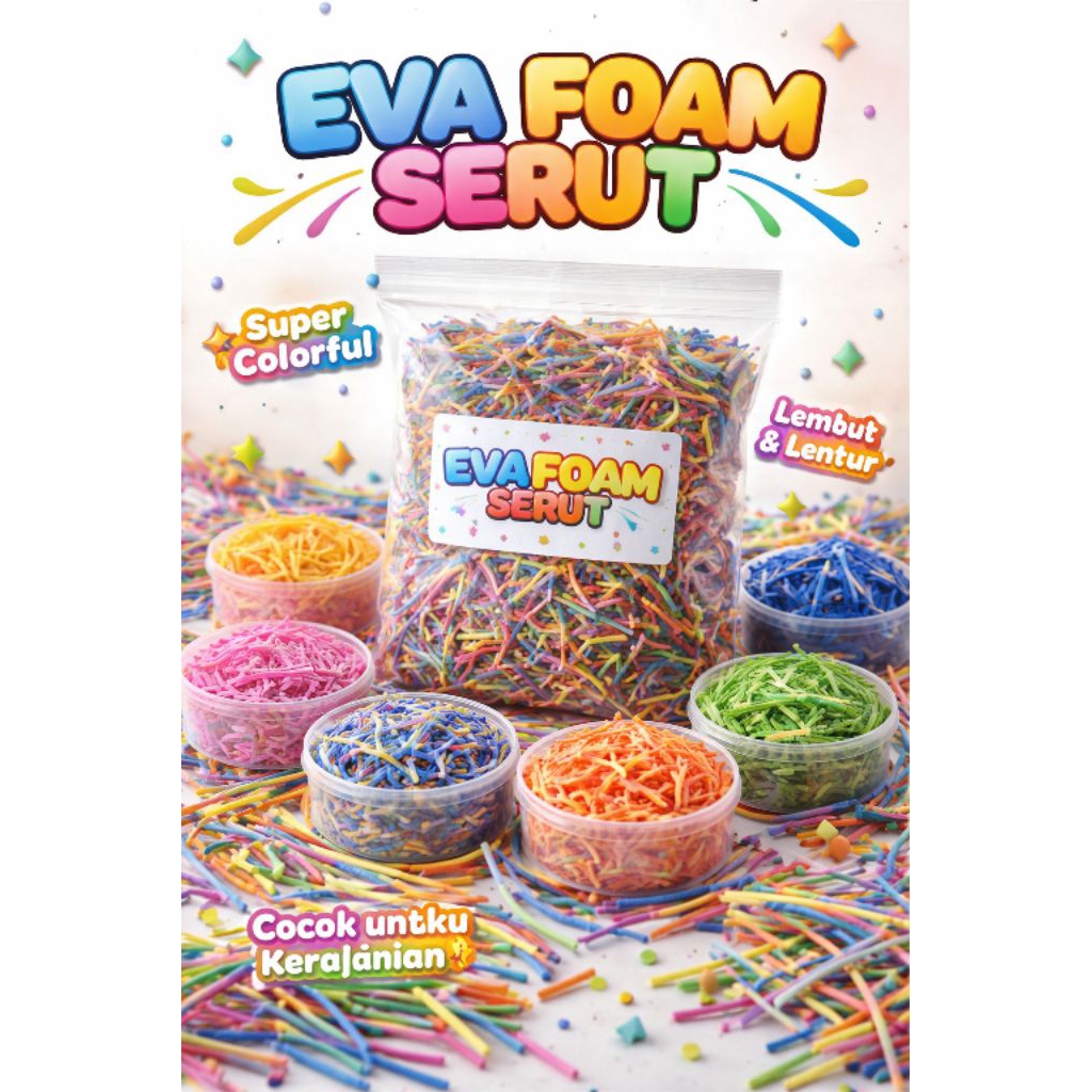 Eva foam shredded/ eva foam serut/cacah 10gr