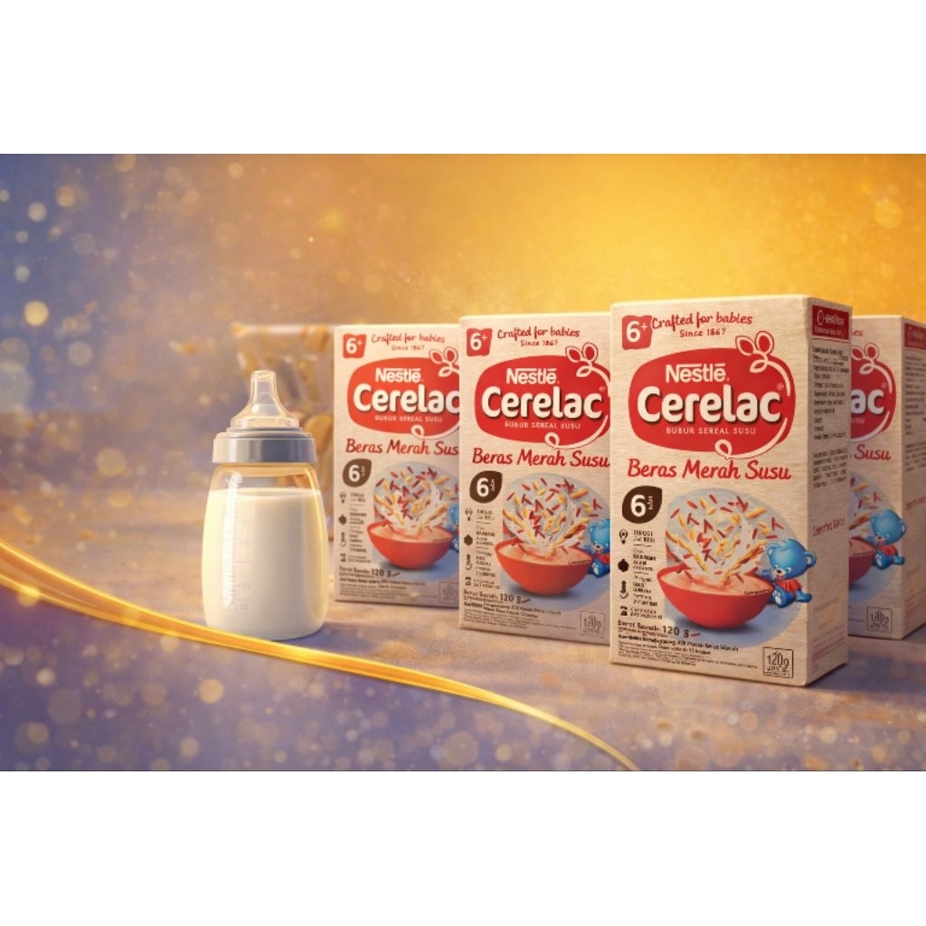 Nestle Cerelac 6+ Rasa Beras Merah Susu Box 120 gram