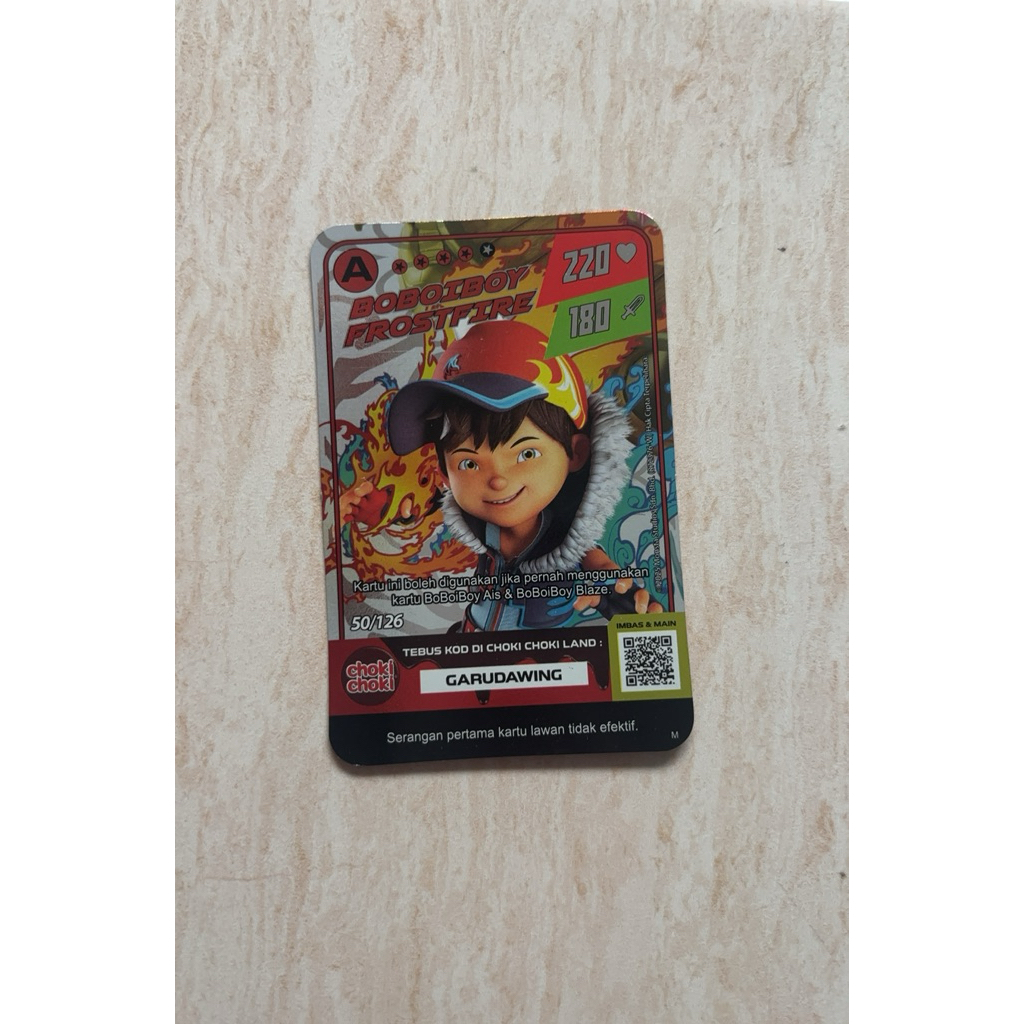 kartu Boboiboy Choki-Choki