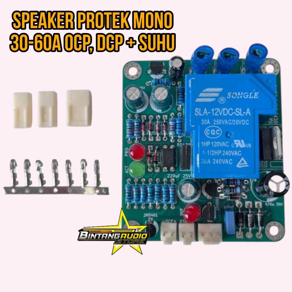 Speaker Protector Mono OCP/DCP/SUHU PCB Double Layer / Protek Spiker Mono Full Fitur Original