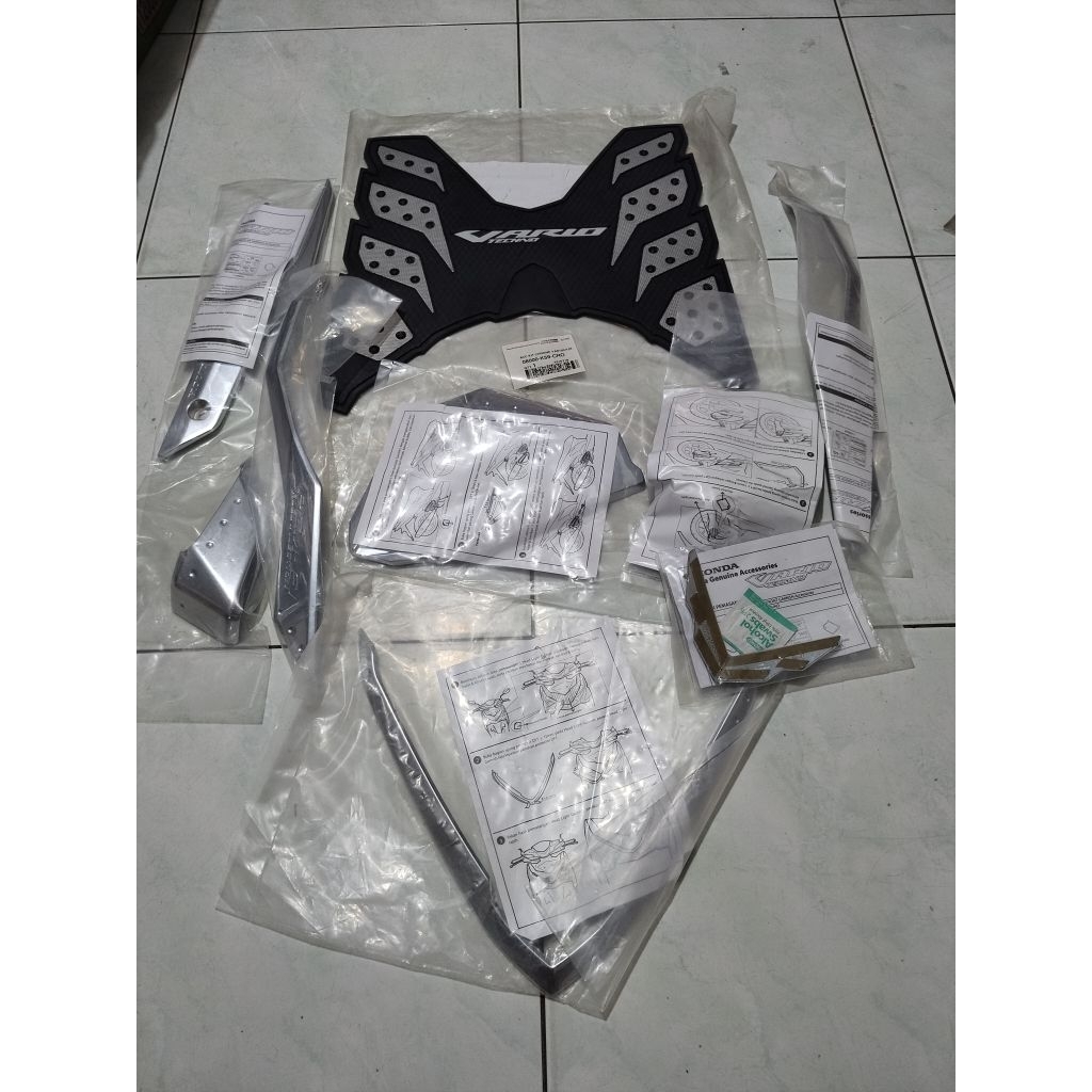 paket accessories honda vario 125 150 eps CHROME 7 bagian ORI AHM 08000-k59-CRO