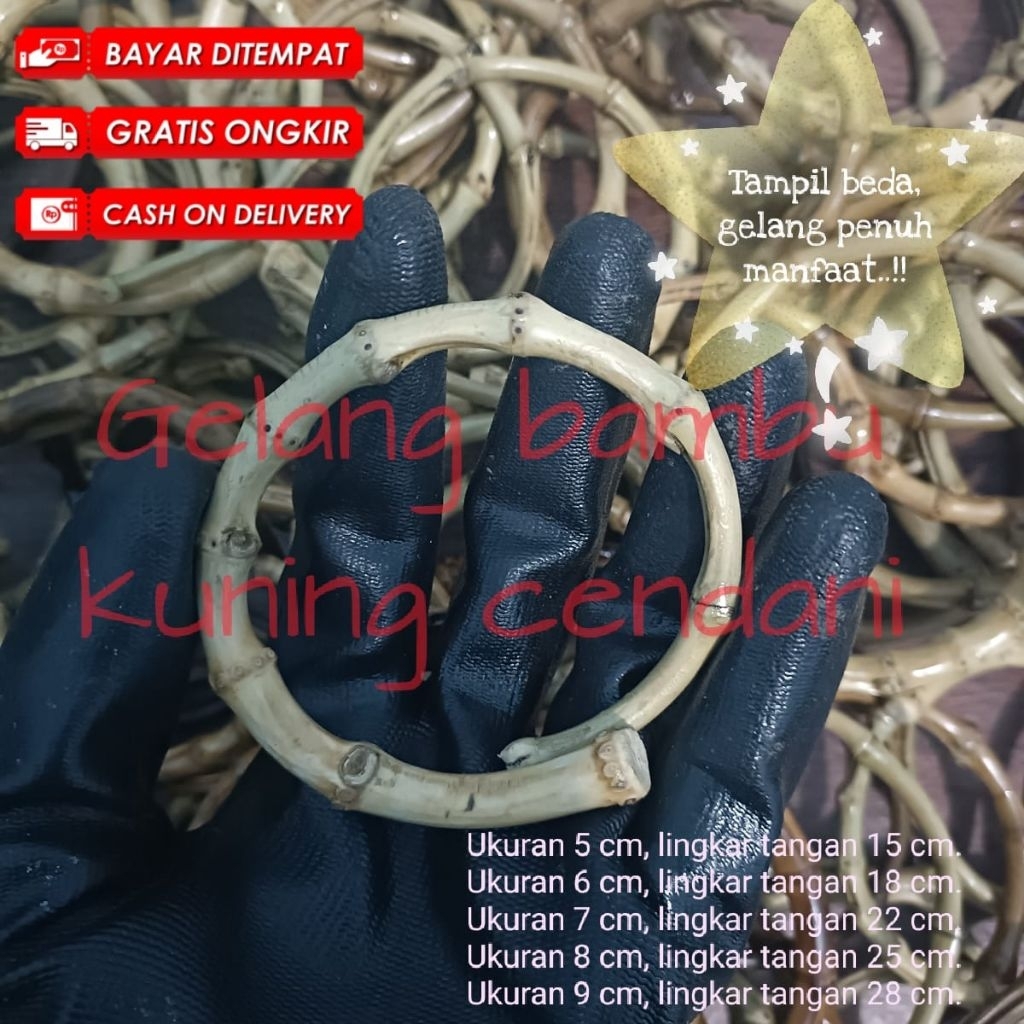 Gelang tangan bambu kuning cendani