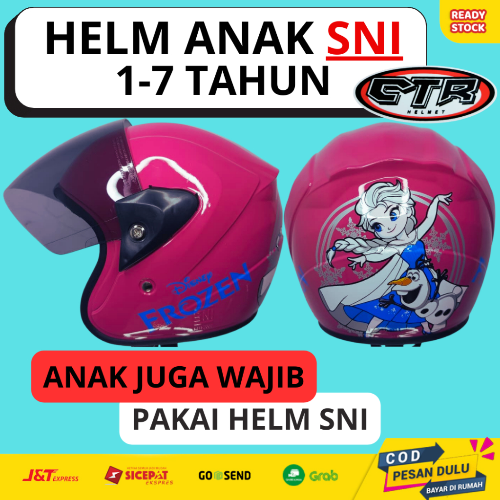 Helm Anak Kecil Perempuan Lucu Karakter Usia 1 2 3 4 5 6 7 Tahun Ringan Dan Nyaman