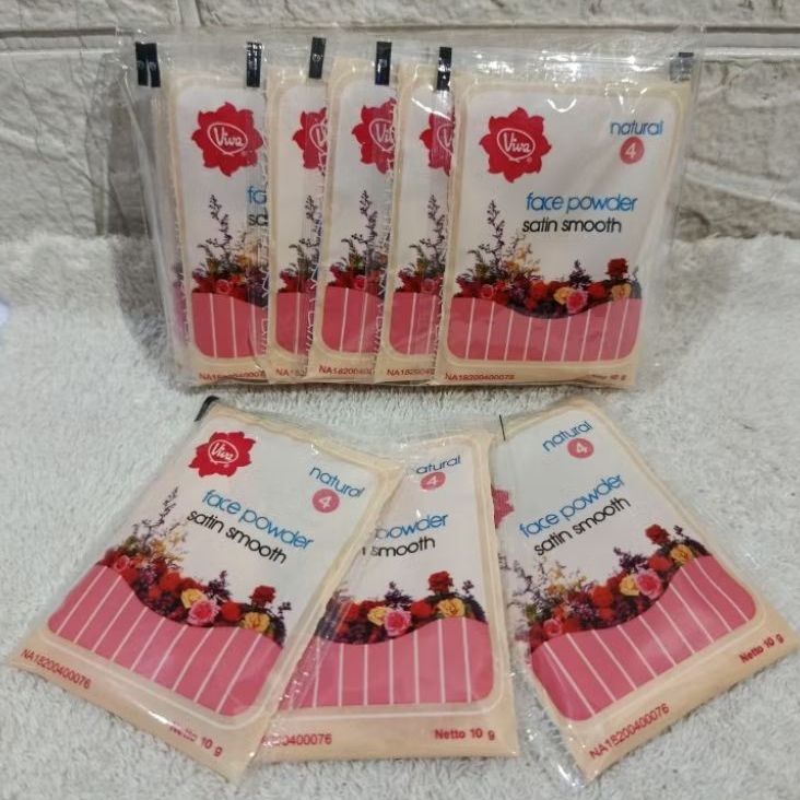 Bedak Viva no 4 bedak jadul sachet 1 lusin (12 biji)