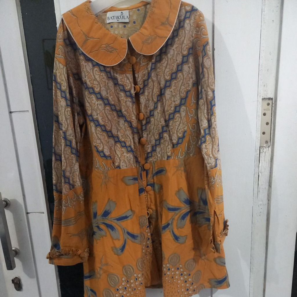 pl - BATIKULA - baju batik kuning XL