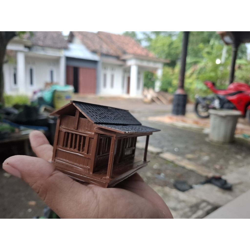 miniatur rumah jawa bahan pvc