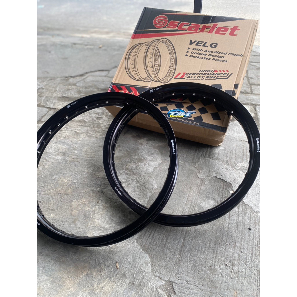 Velg Scarlet Racing Wm shape Ring 17-160/185 hitam pelk scarlet velk scarlet