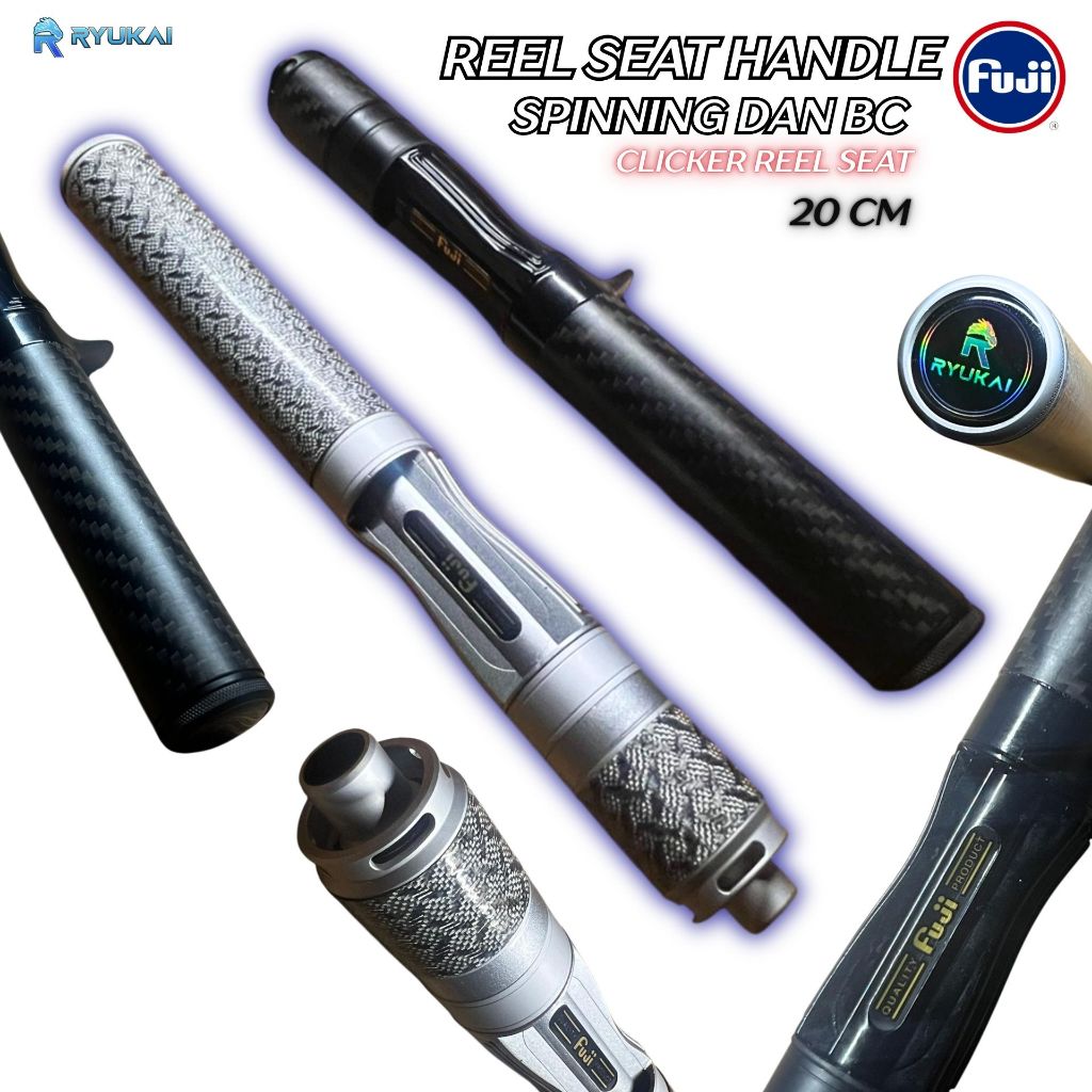 Reel Seat Fuji Carbon Set Handle Joran 20 Cm Mini Spinning Baitcasting Seri Ryukai