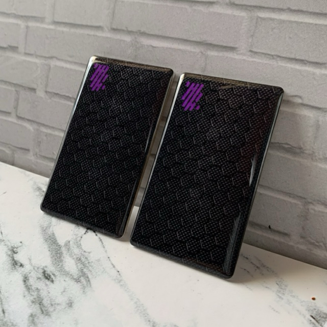 (Po) Akrilik Printing Uv Backdoor R234 Panel Desain Black Purple