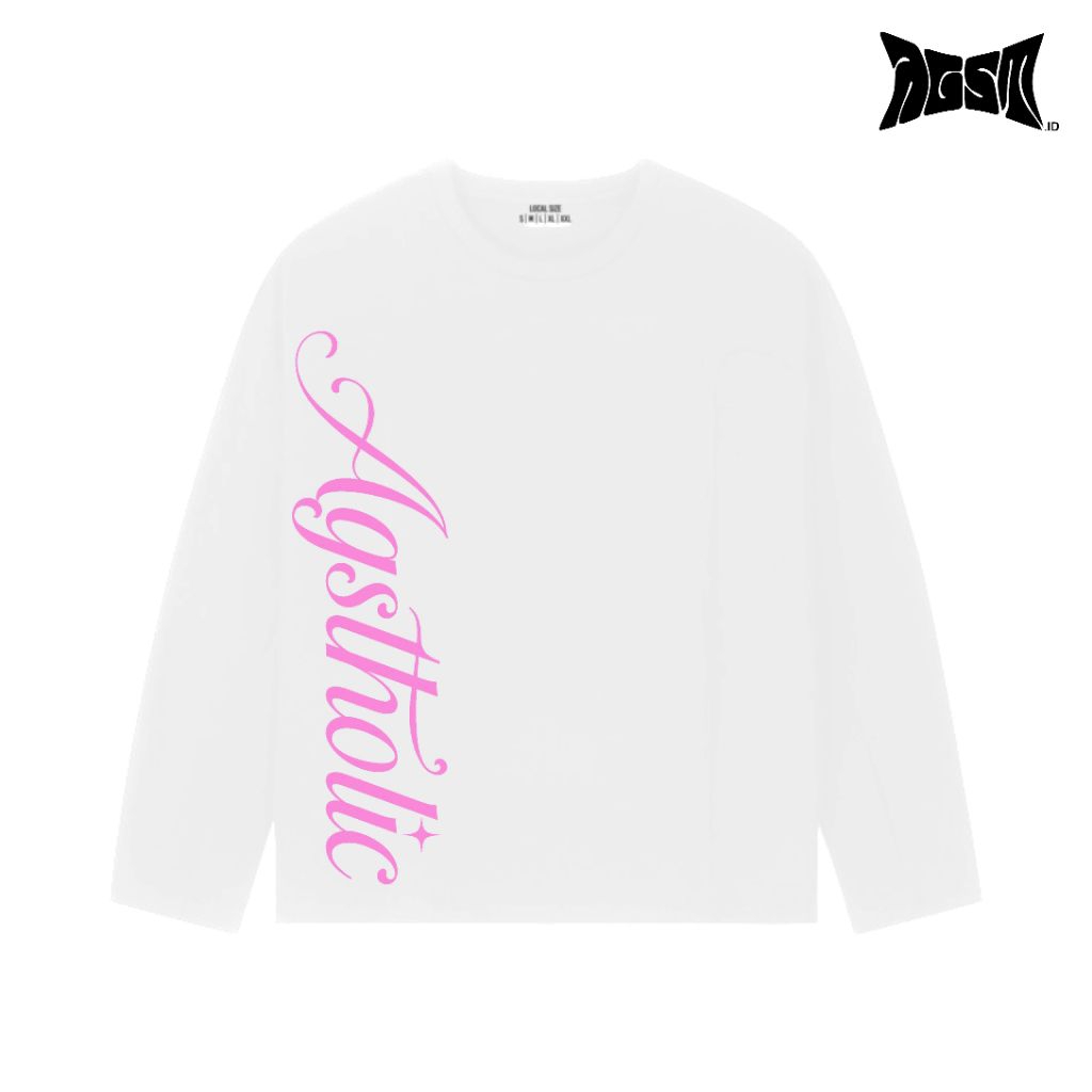 AGASTOR.ID | T-shirt Boxy Longsleeve Men And Women Color T-shirt Black & White Agstholic