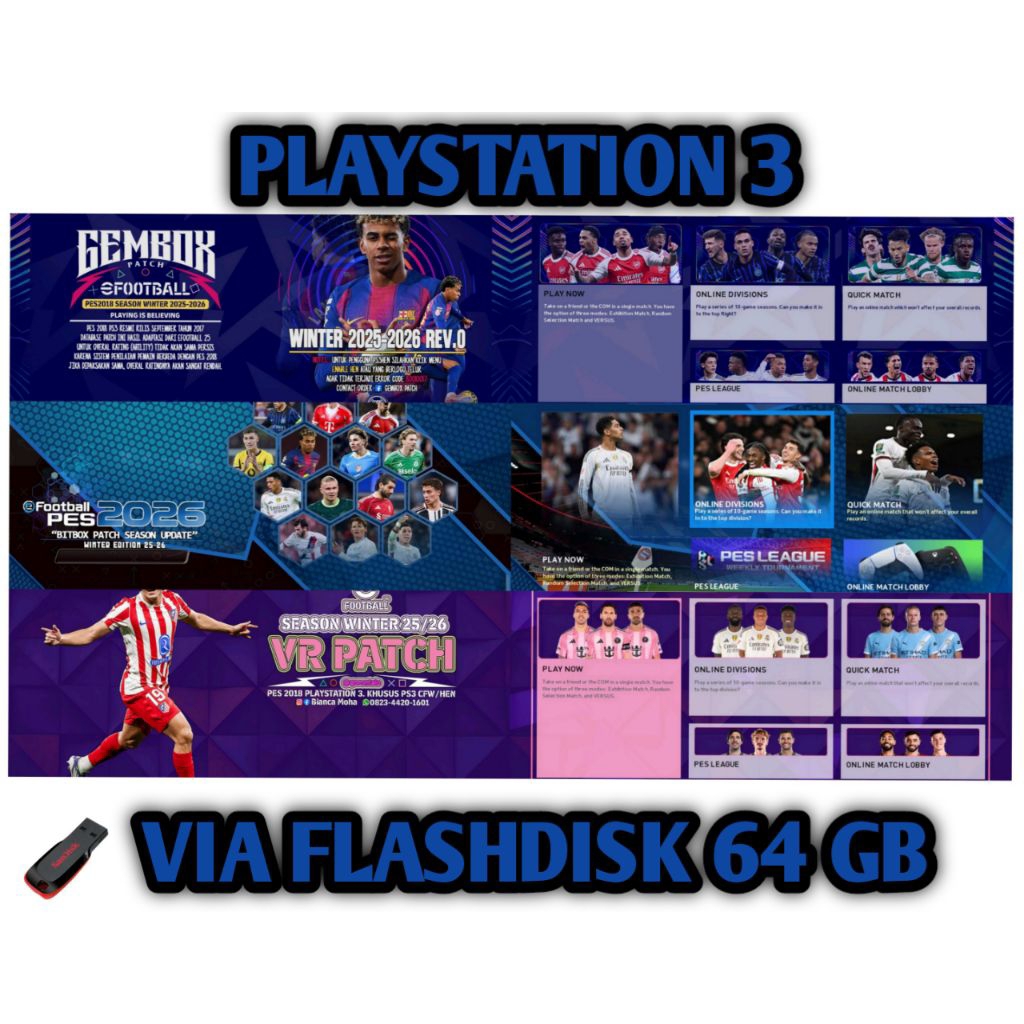 Game PS3 Bebas Request Sesuai Kapasitas FD || FlashDisk SanDisk USB 2.0 64GB