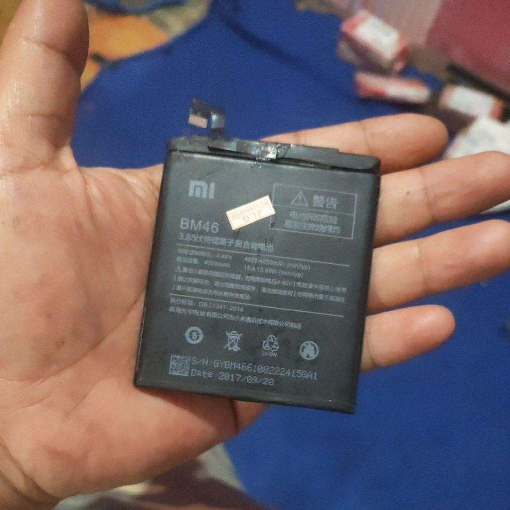 batrai xiomi note 3 bekas copotan