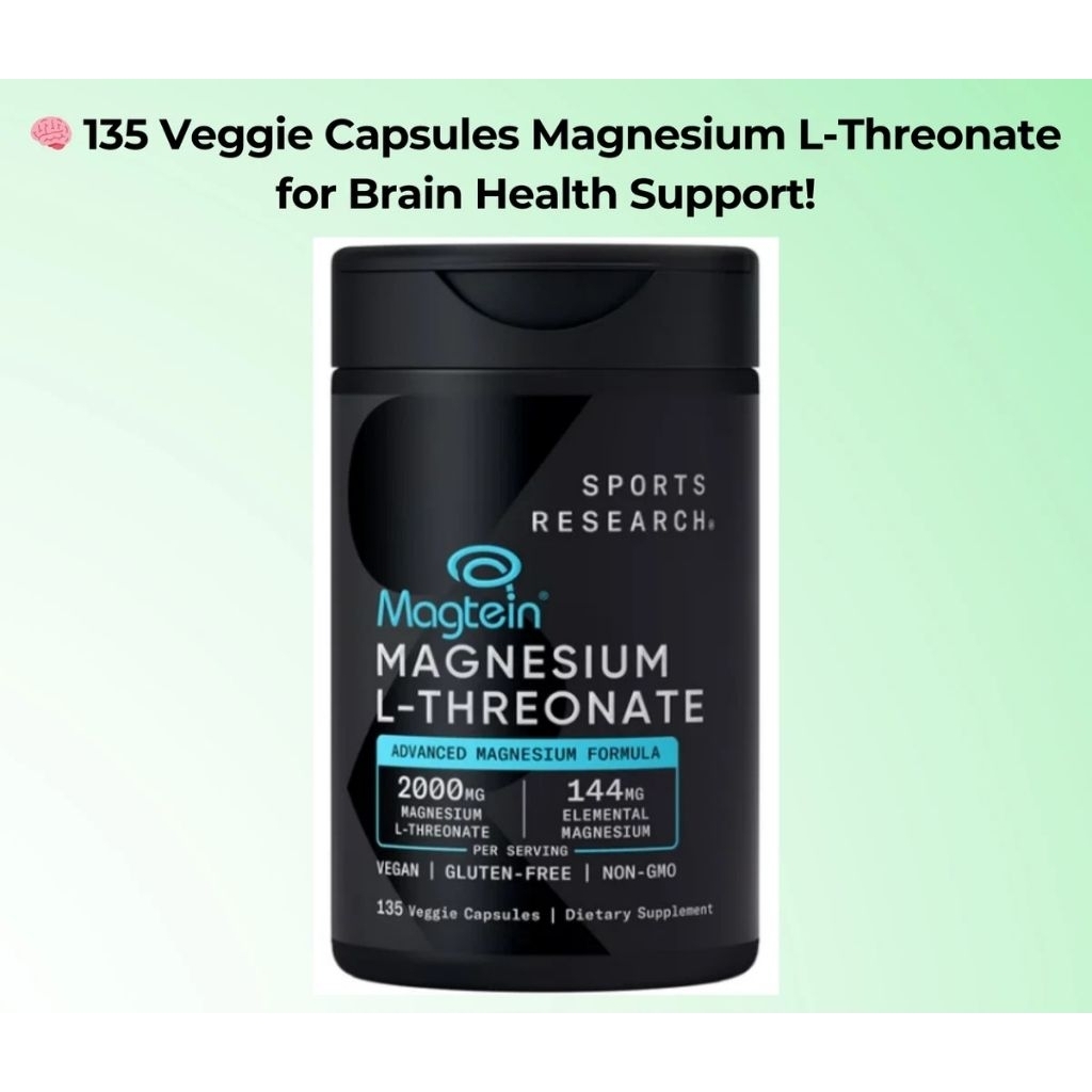 SR Vitamin Magnesium L-Threonate 2000mg Magnesium L-Threonate 144m 135 veggie capsules