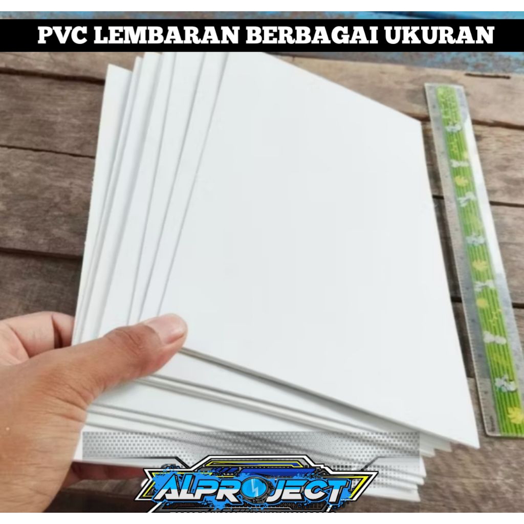 PVC LEMBARAN 2MM BERBAGAI UKURAN BAHAN MINIATUR DLL ( bukan PVC board)