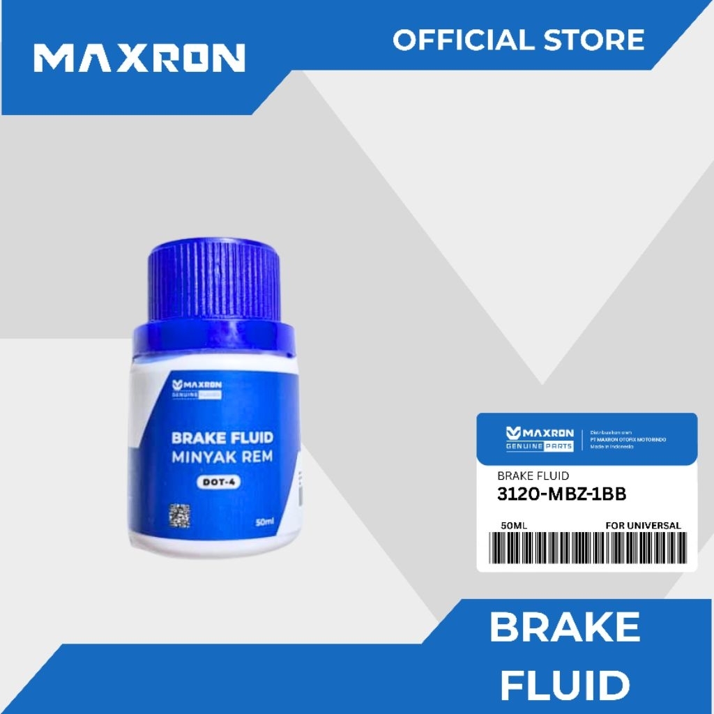Minyak Rem Brake Fluid 50ml Dot 4 Pelumas Oli Rem Motor Maxron
