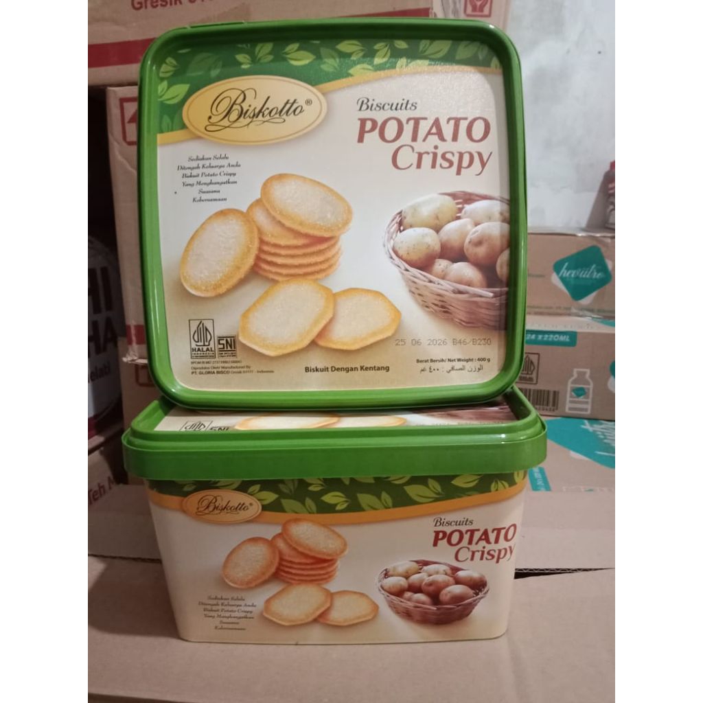 Biskotto Potato Crispy 400gr Kemasan Toples Timba