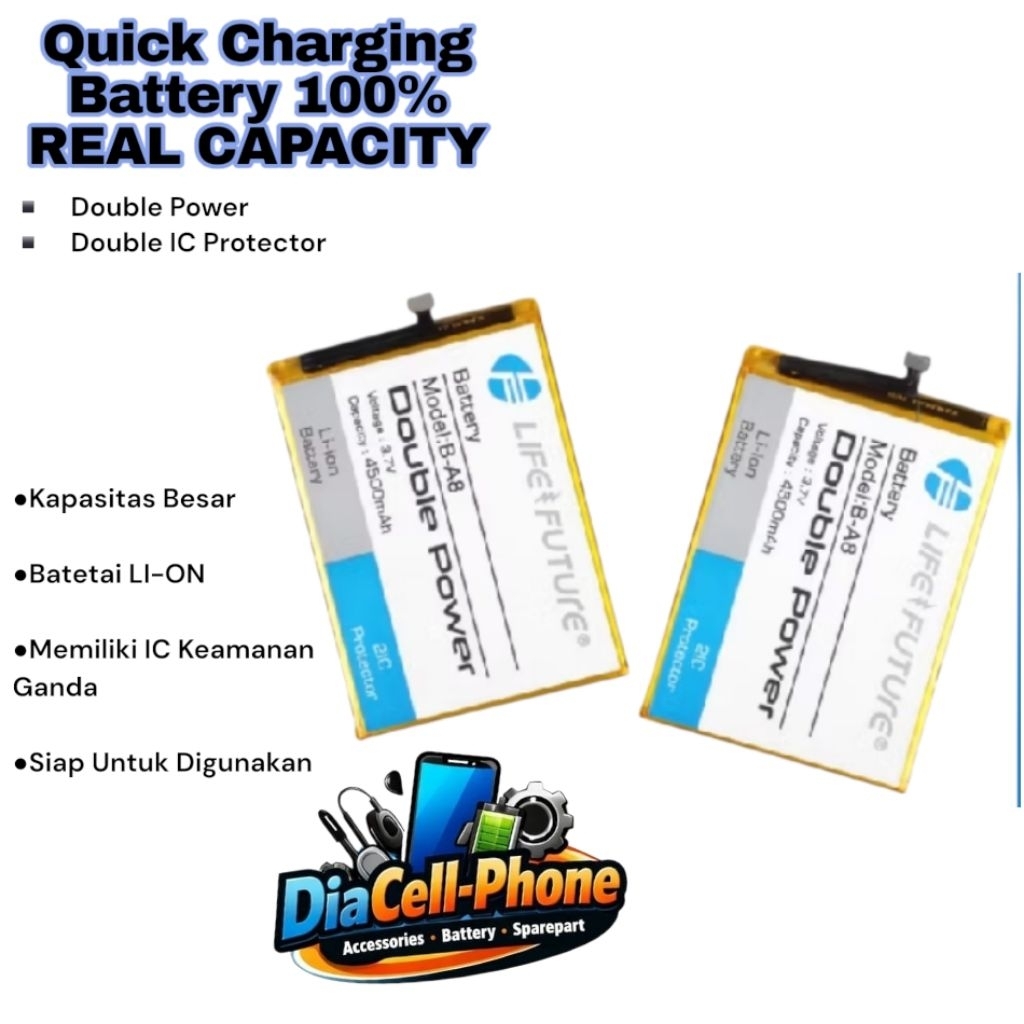 Baterai Vivo X7+ / B-A8 / 4500mAh - Real Capacity / Double IC