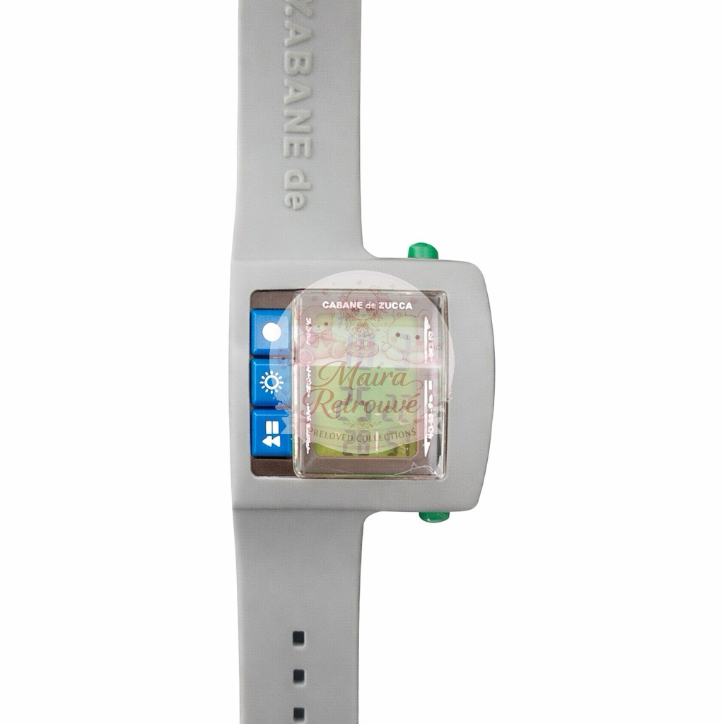 Jam Tangan Cabane de Zucca Digital Abu – Preloved | Unik & Rare Design