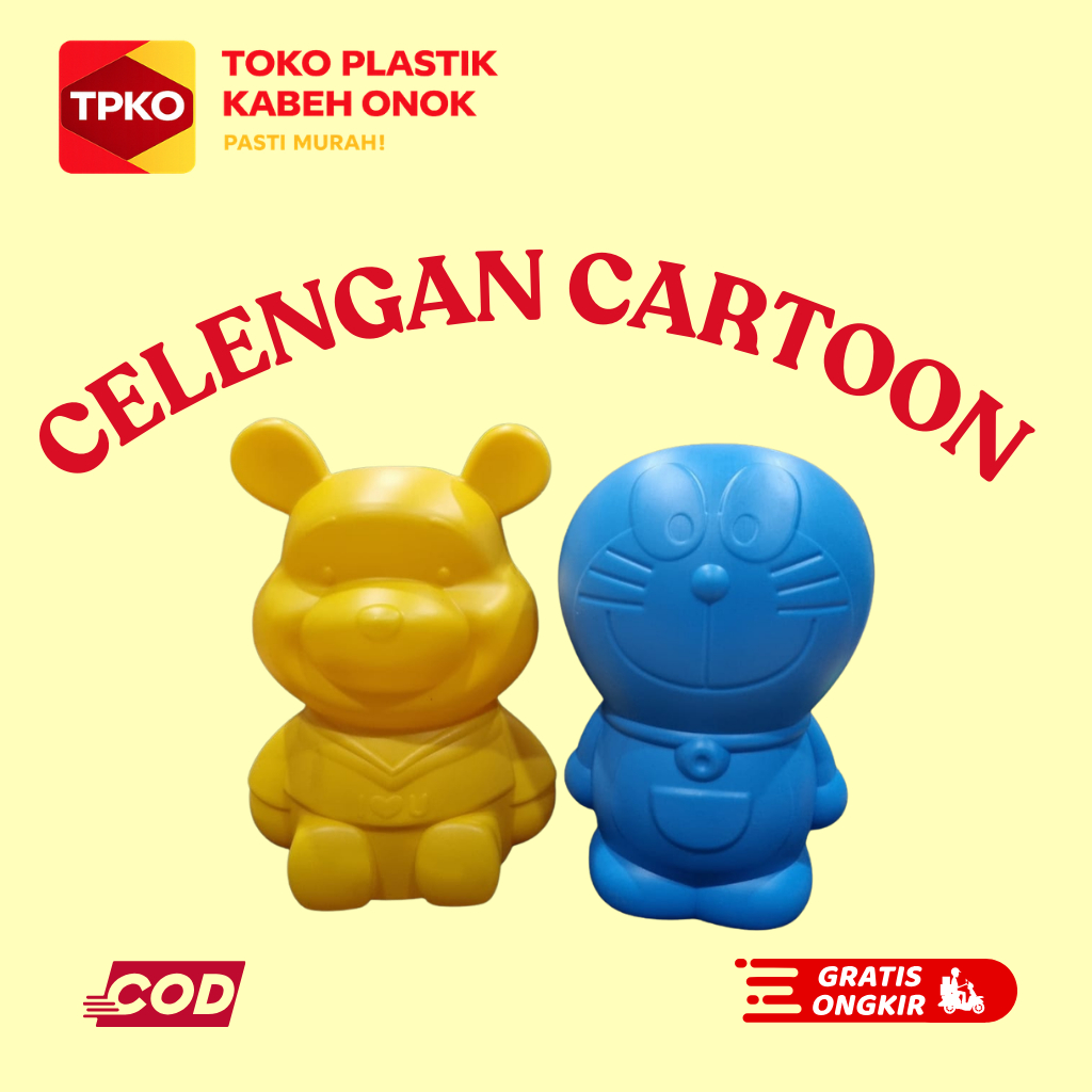 Celengan / Celengan Plastik / Celengan Cartoon BESAR