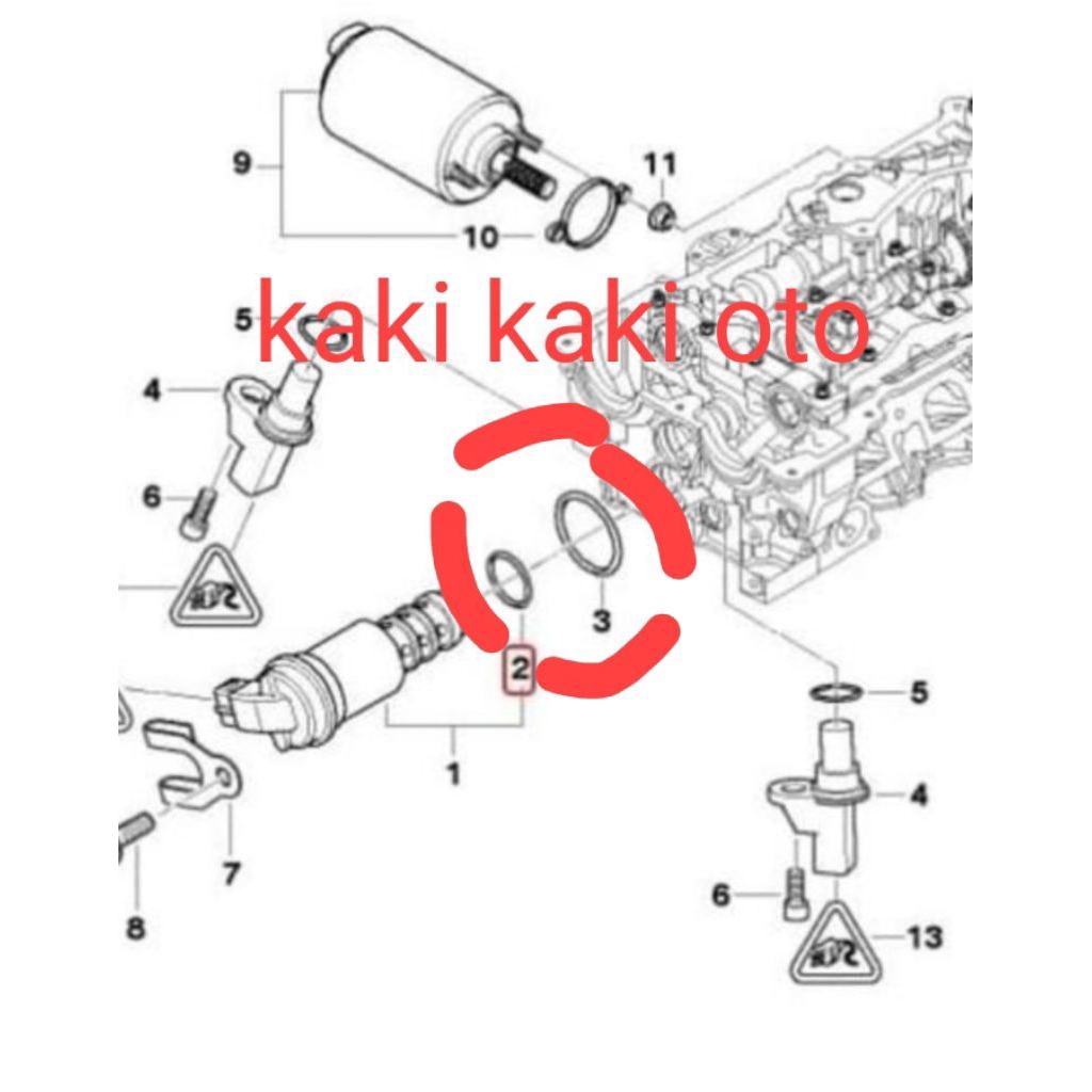 Set besar kecil Seal oring sensor vanos solenoid vanos selenoid BMW e46 n42 n46 e84 e90