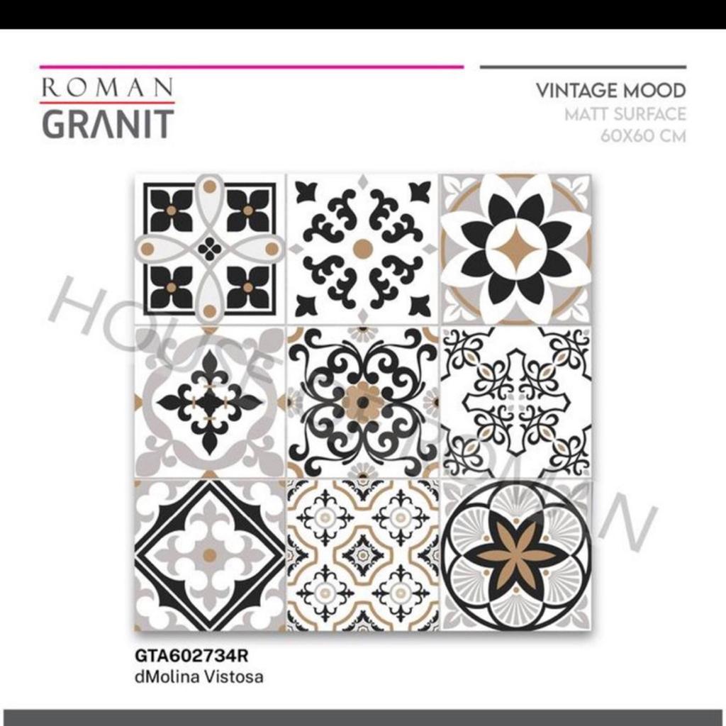 Granit / Keramik Lantai 60x60 Roman Granit d’Molina Vistosa GT602734R | Motif Tegel