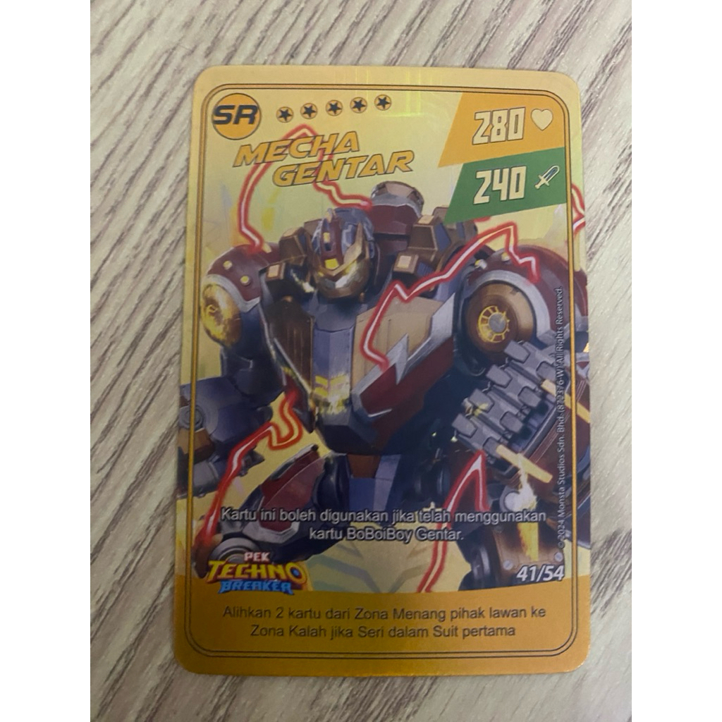 Kartu Boboiboy SR Mecha Gentar