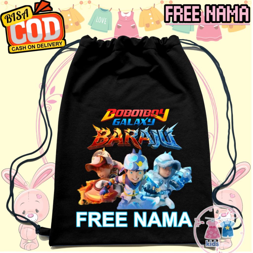TAS SERUT ANAK BOBOIBOY NOVA X BLIZZARD BOBOIBOY Galaxy BARAJU STRINGBAG TAS RANSEL ANAK PAUD TK SD