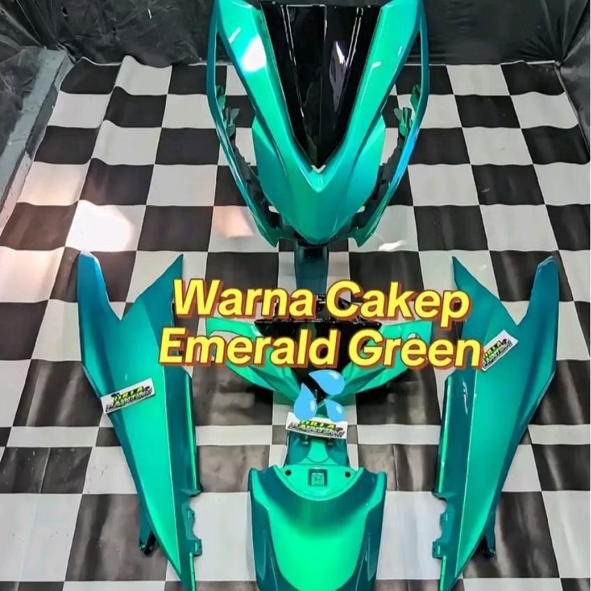 cat motor warna EMERALD GREEN cat pu # cat custom # cat motor # cat otomotif # cat mobil #