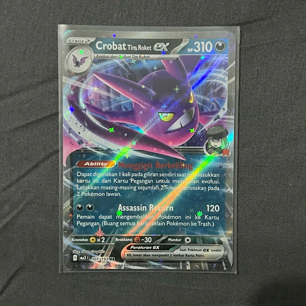 Crobat Tim Roket EX RR Mega Impian EX - Kartu Pokemon TCG Indonesia