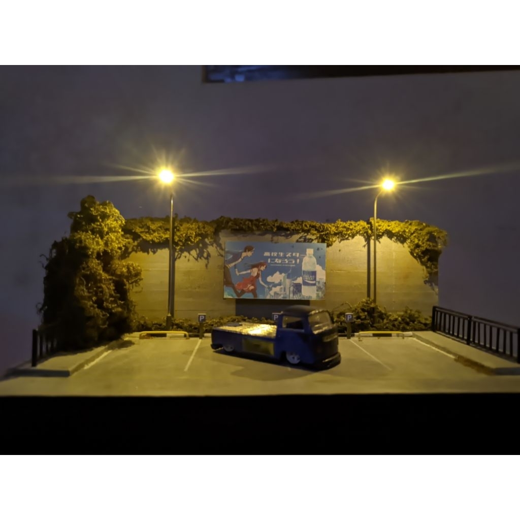 Diorama parkiran ala Jepang, diorama jepang,diorama parkiran