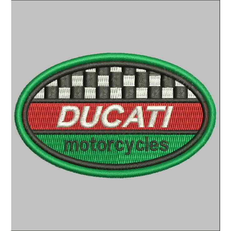 DUCATI MOTORCYCLES LOGO PATCH BORDIR  EMBLEM EMBROIDERY RBC