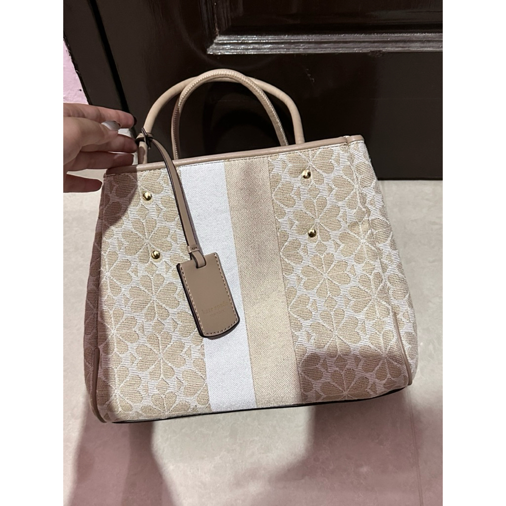 kate spade jacquard flower medium tote bag