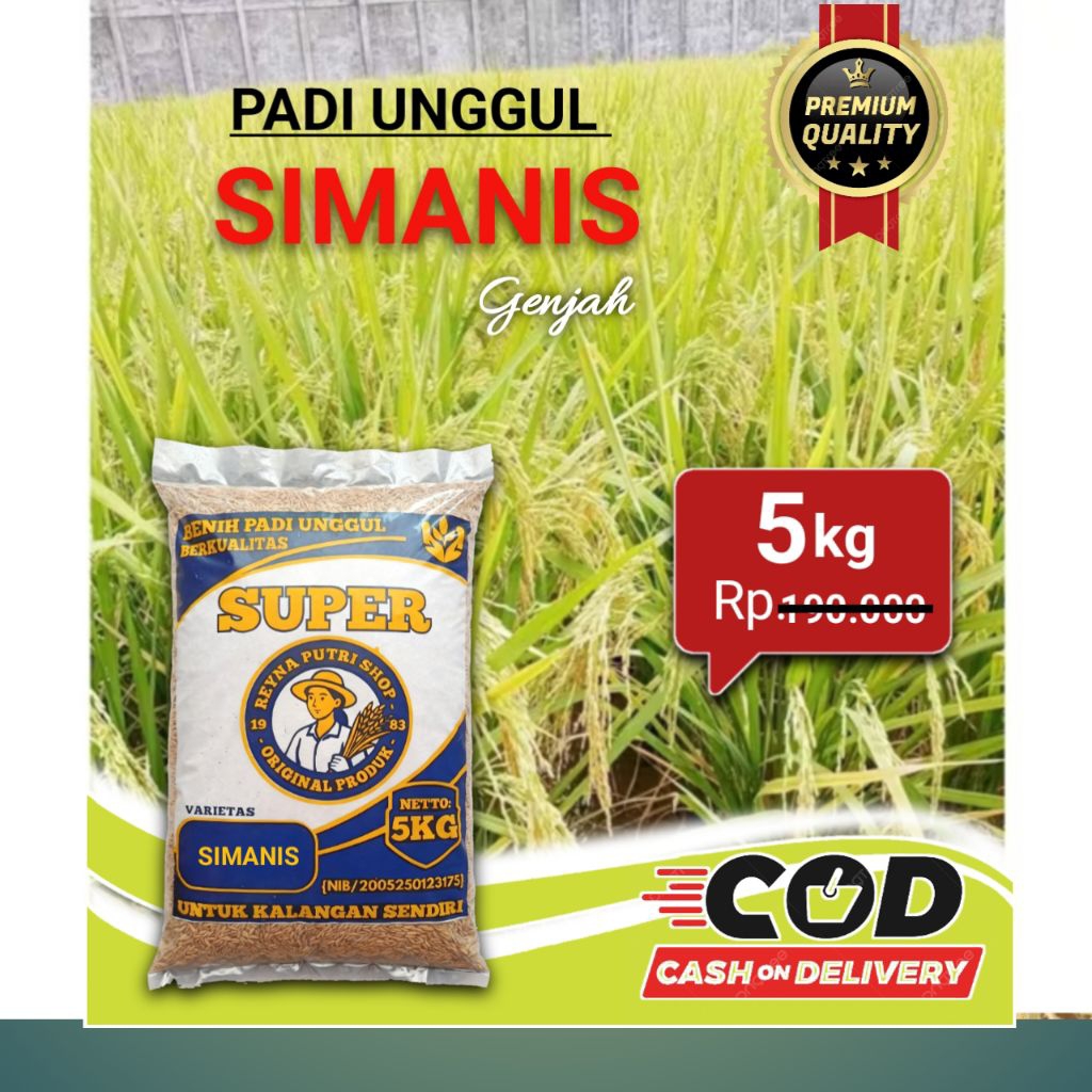 Benih padi simanis genjah super unggul 5kg
