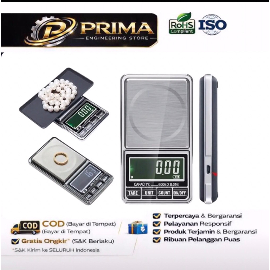 Timbangan 0.01g max 600 Gram Emas Scale Obat Digital Scale 0,01 PS29