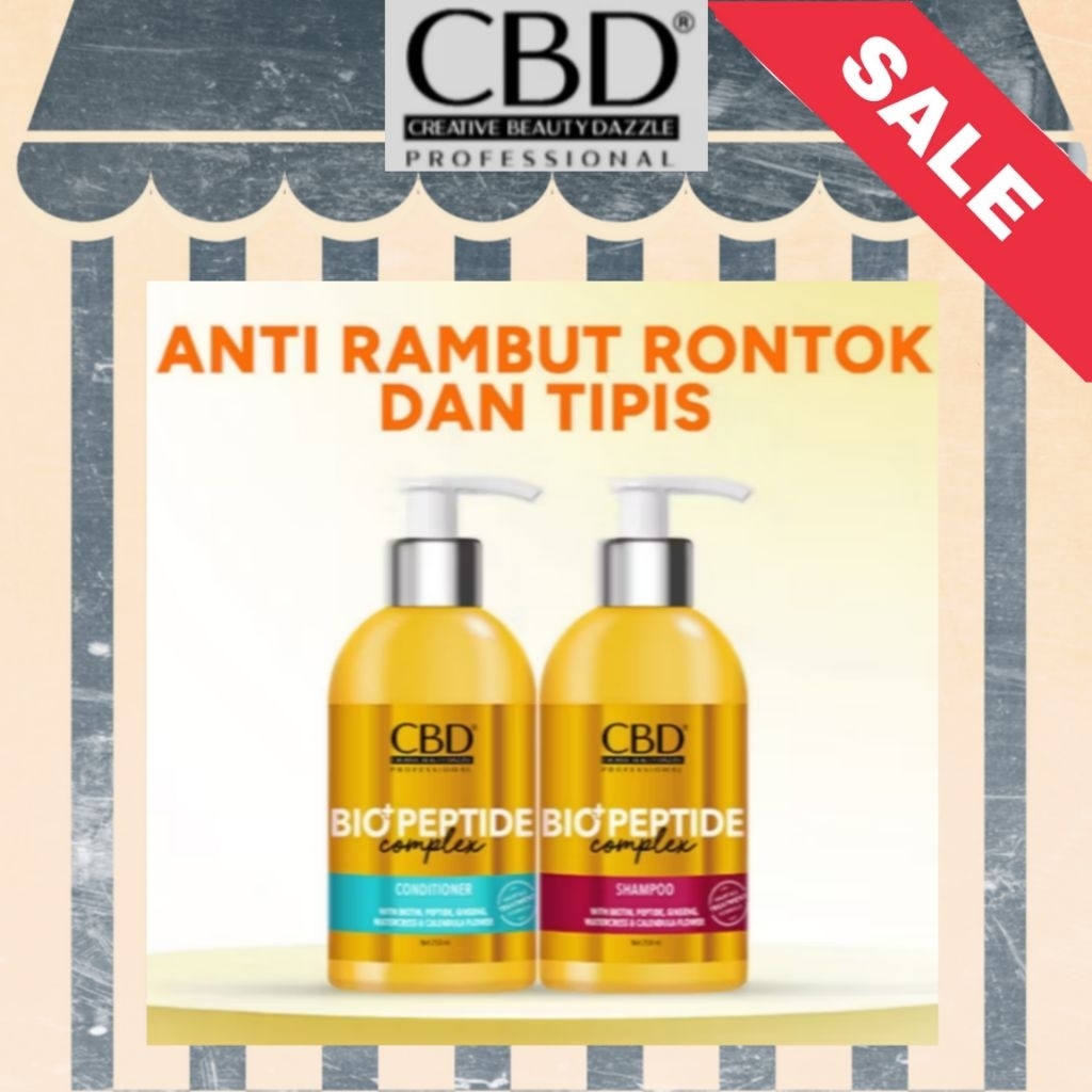 CBD Bio+Peptide Complex Shampoo / Conditioner Perawatan Rambut Rontok 250ml