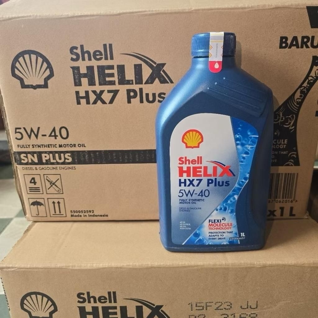 OLI SHELL HELIX HX7 5W-40 1-LITER OIL MESIN MOBIL (1 DUS ISI 12 BOTOL)